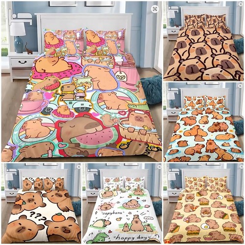 Capybara cartoon duvet cover - capybara,